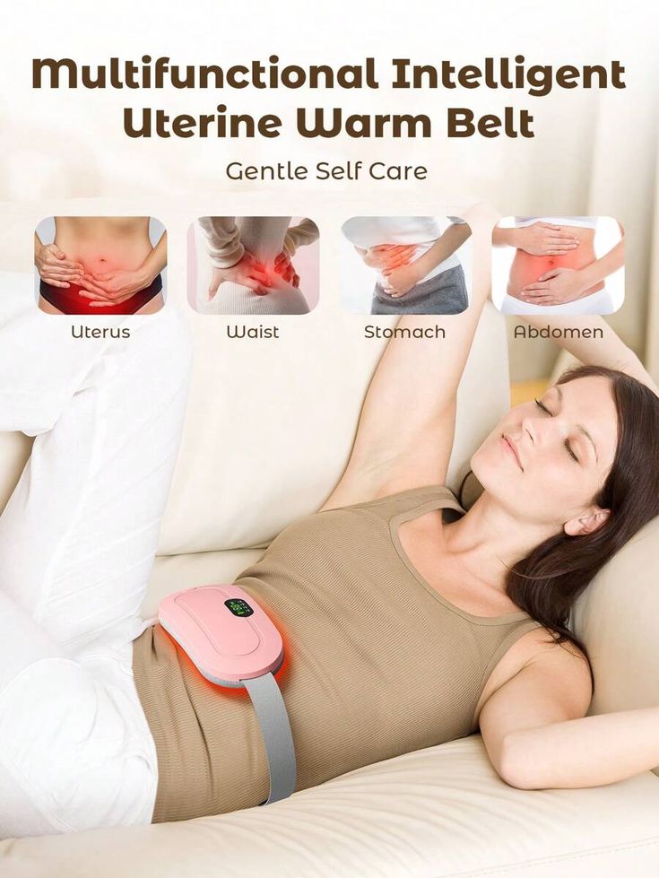 Period Cramp Relief Belt – Soothing Heat & Vibration Therapy for Menstrual Pain