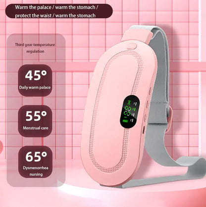 Period Cramp Relief Belt – Soothing Heat & Vibration Therapy for Menstrual Pain